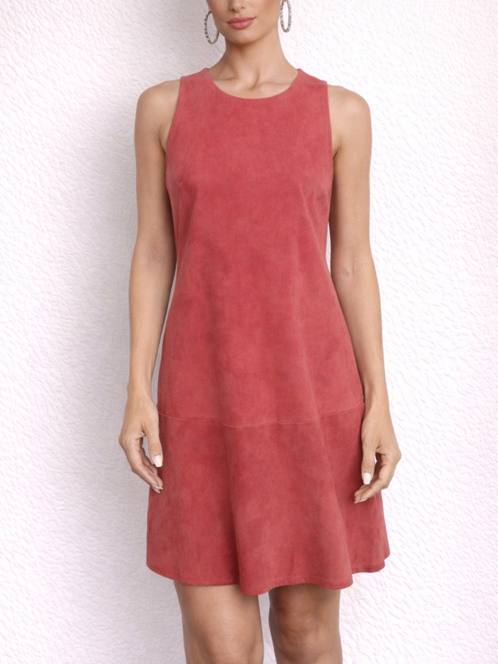 Balenciaga Dress Suede Leather Mini Shift